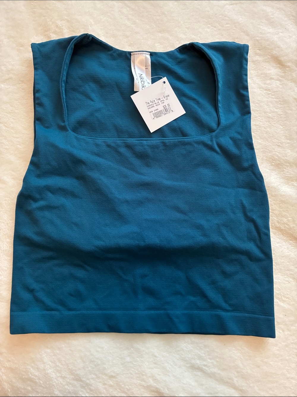 NWT teal NikiBiki crop top/layering piece